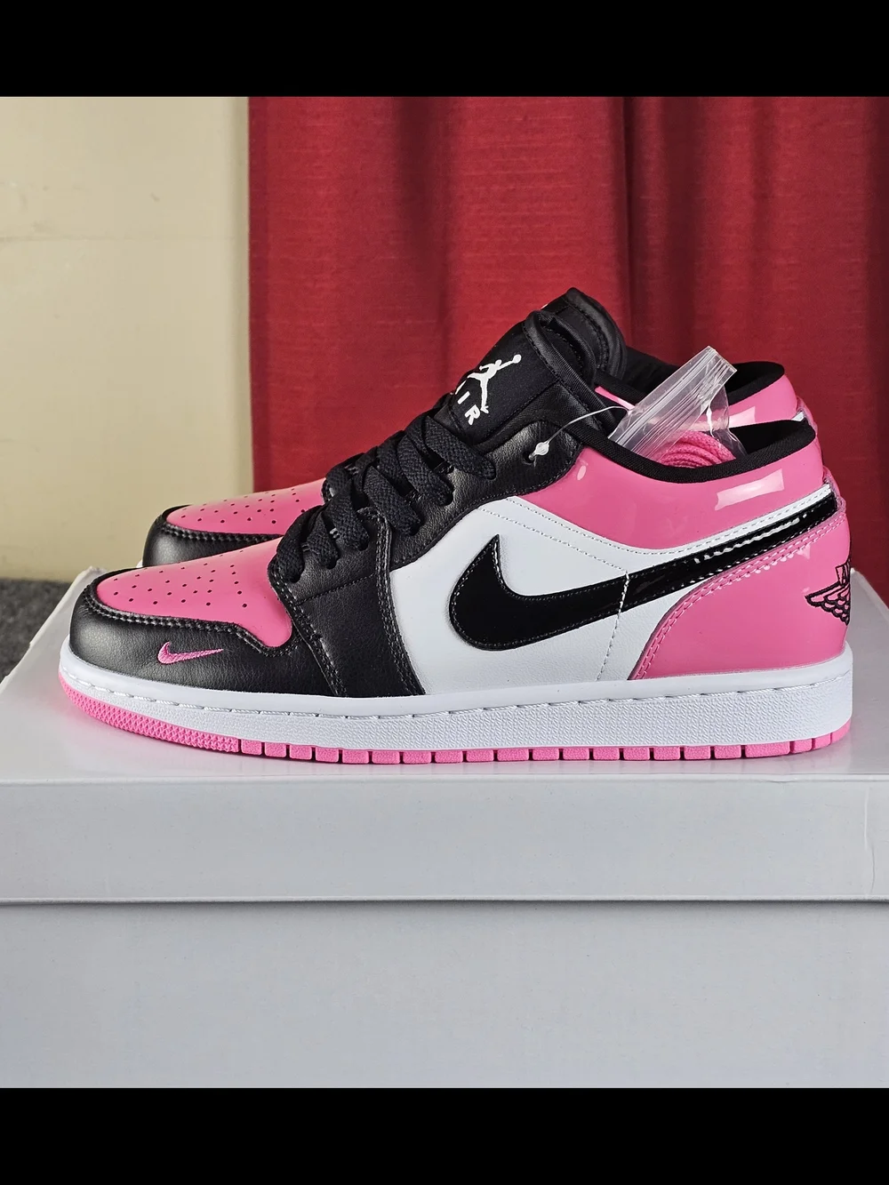 Air Jordan 1 Low SE Women's Pink Black White Sneakers